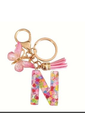 Resin Initial Butterfly Charm Tassel
Keychain/Bag Charm (Boutique Item) Letter N